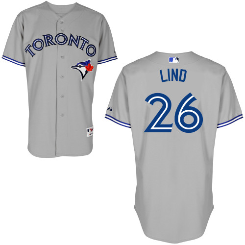 Adam Lind #26 mlb Jersey-Toronto Blue Jays Women's Authentic Road Gray Cool Base Baseball Jersey